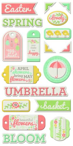 We R Memory Keepers - Simply Spring - Layered Chipboard